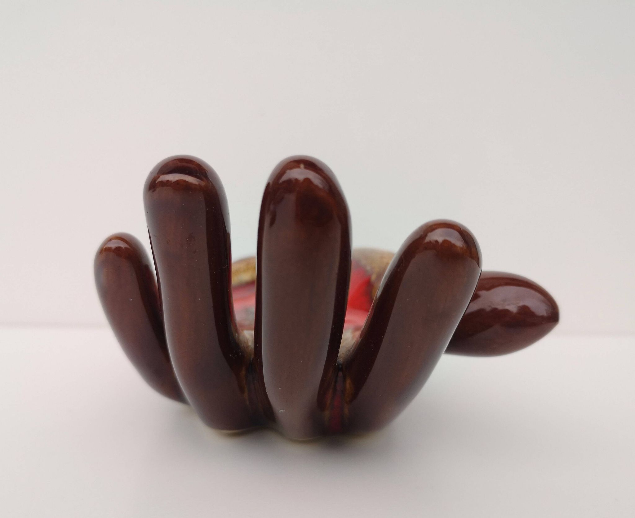 Vintage hand glazed ceramic ashtray