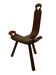 Vintage Spanish chair stool brutalist design wood