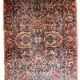 Handmade antique Persian Kerman rug 4.2' x 6.10' (128cm x 211cm) 1920s - 1B778