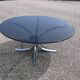 Coffee table, 70s smoked glass and chrome