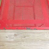 Perforated metal coffee table from the 1950s