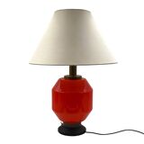 Space Age orange glass table lamp base, Italy 1960s