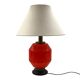 Space Age orange glass table lamp base, Italy 1960s