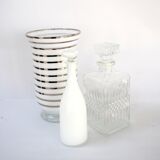 Flacon verre doublé opaline