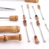 Cutlery and accessories set with bamboo handle