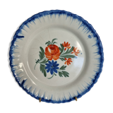 Assiette ancienne en faïence de l'est St-Clément Lunéville, XIX ème