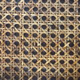 Table low rectangular rattan and caning