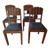 4 chaises Art Déco