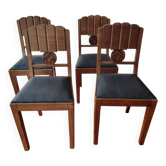 4 chaises Art Déco