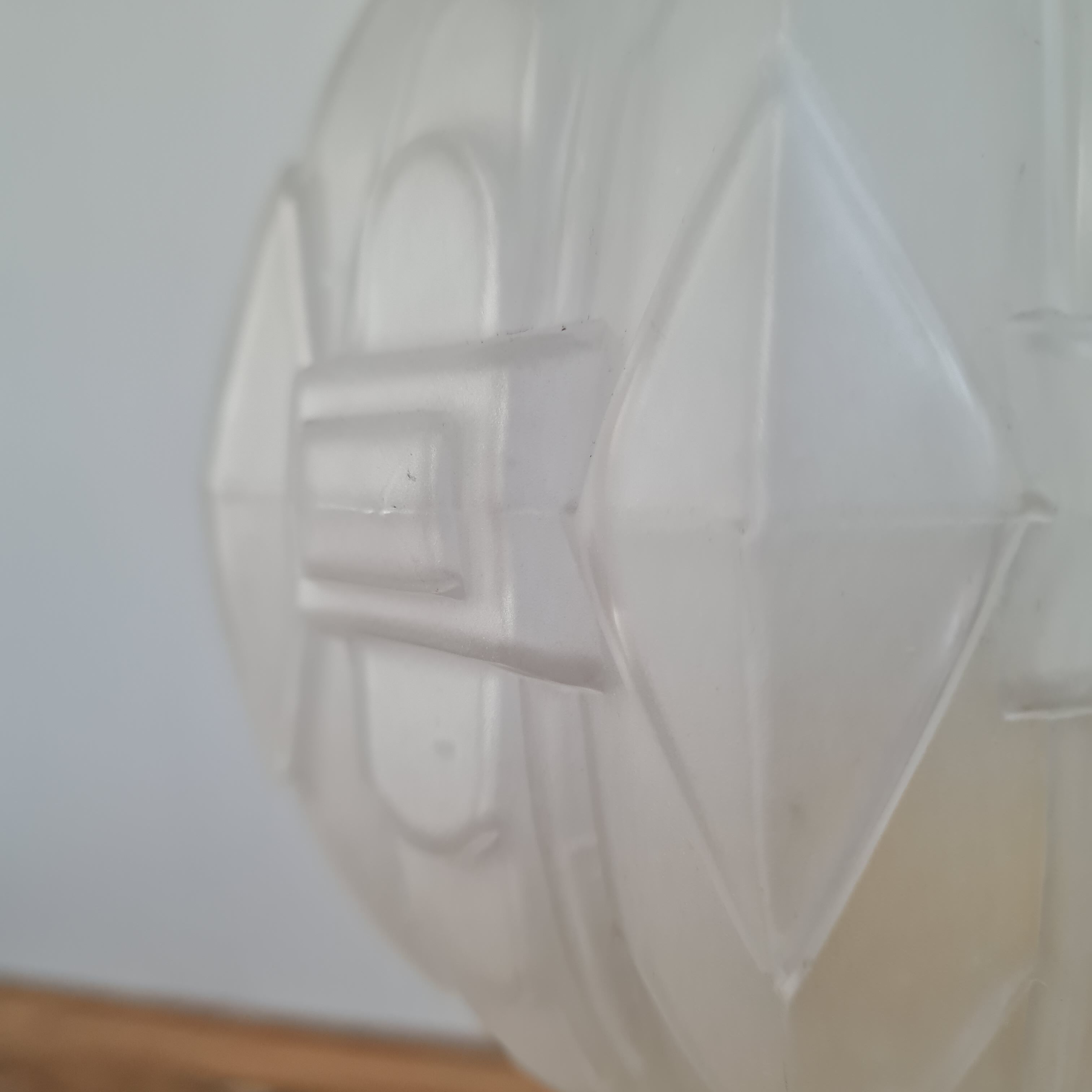 Art Deco globe table lamp in frosted glass
