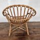 Fauteuil bohème shabby chic en rotin bambou 1950