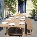 Farmhouse table with oak extensions