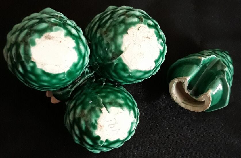 Mustard, salt and pepper shaker - 70s - Cicada ceramics