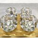 Vintage brass ceiling wall lamp Ice Cube Glass scones