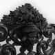 Baroque Richly Carved Black Wooden Sculptured Shelf, France, 1850s