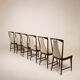 Osvaldo Borsani Mid Century Italian Mahogany Stained Dining Chairs for Arredamenti Borsani Varedo 1950