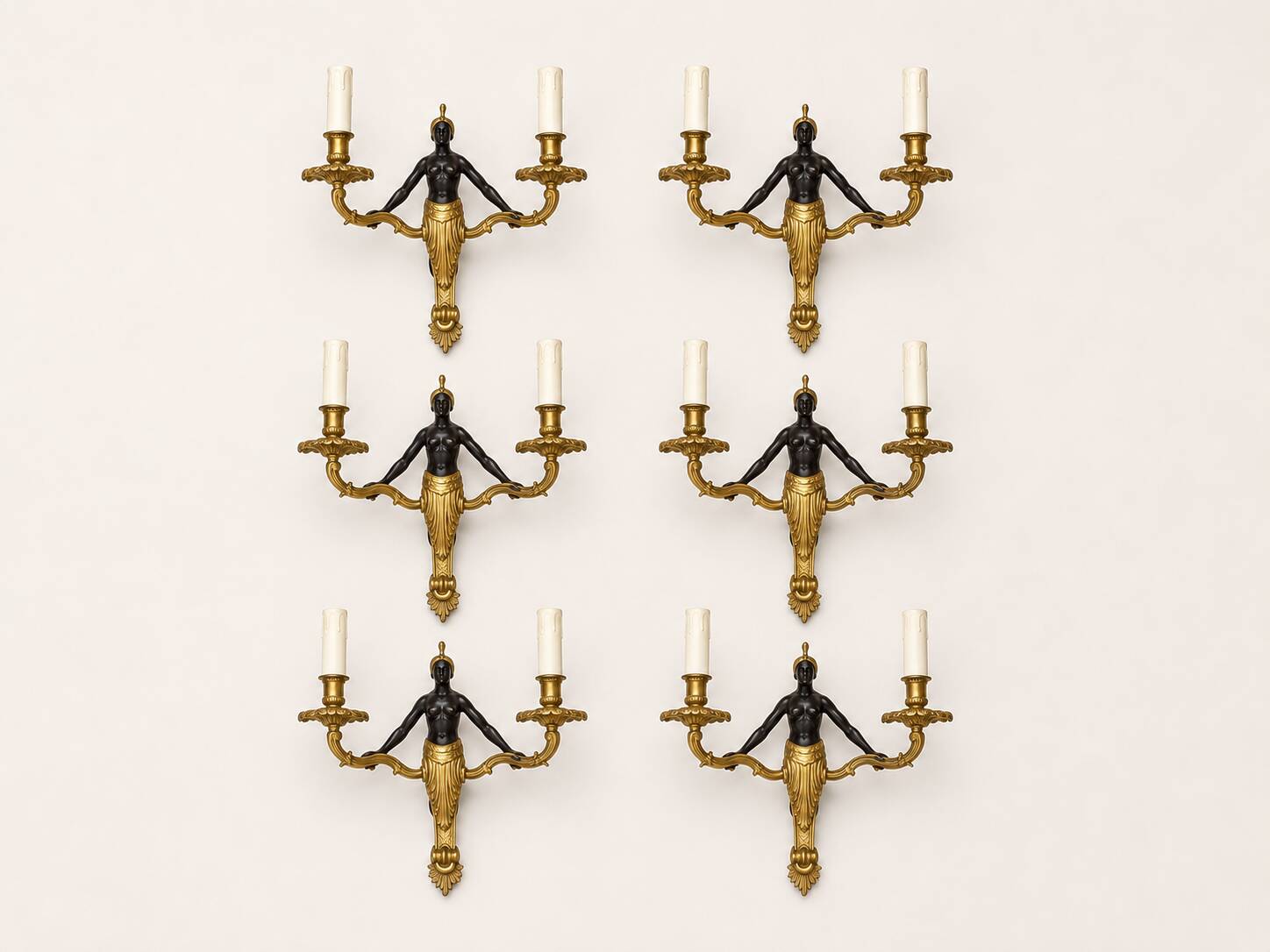 Paire d’appliques Empire en bronze, XIXe siècle