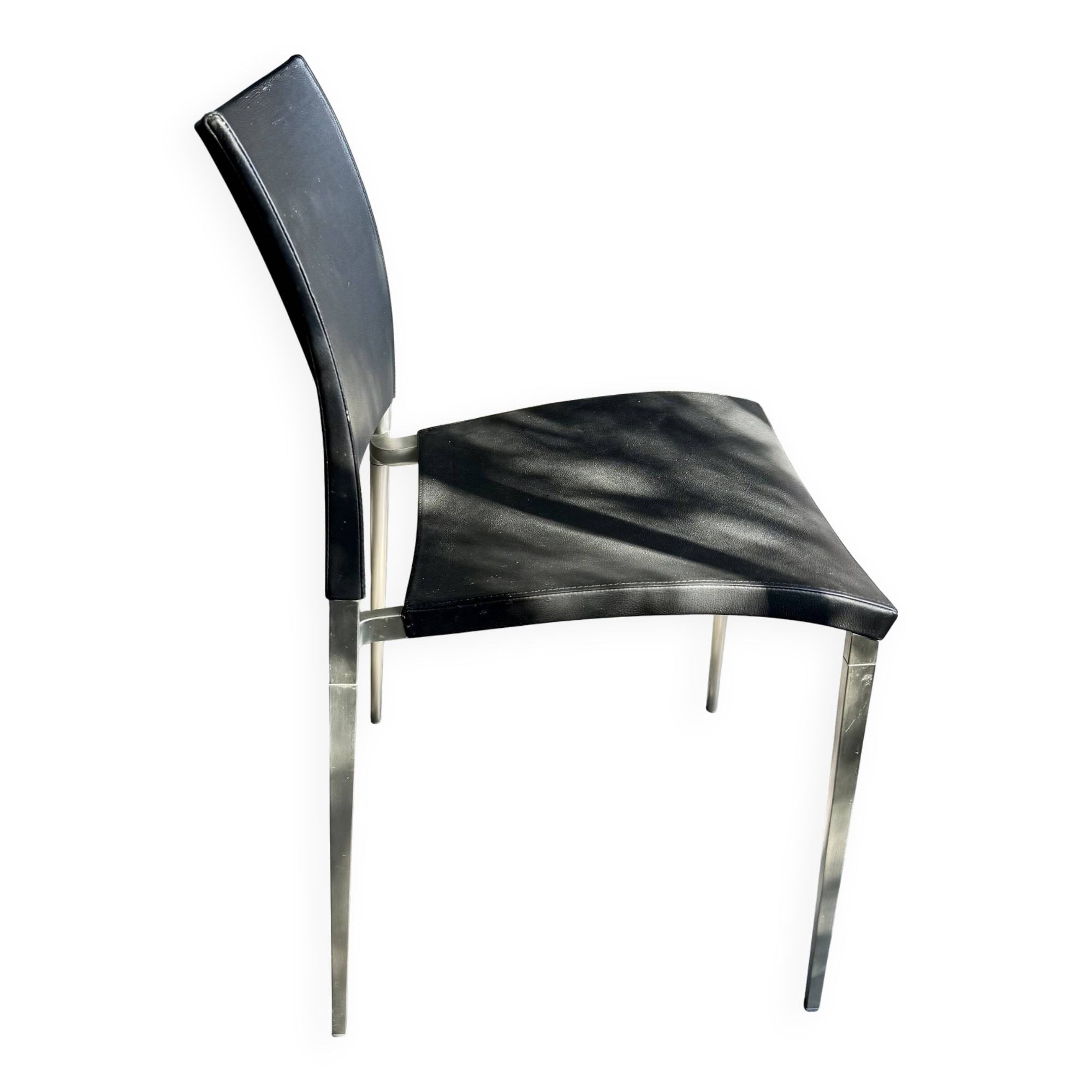 Lot de Chaise Sand 447 cuir noir Desalto