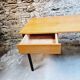 Wood and black metal desk