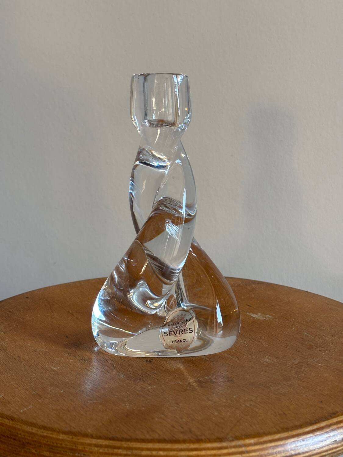 Bougeoir vintage en cristal de Sevres