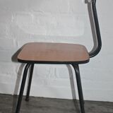 Ancien bureau double avec sa chaise vintage 50