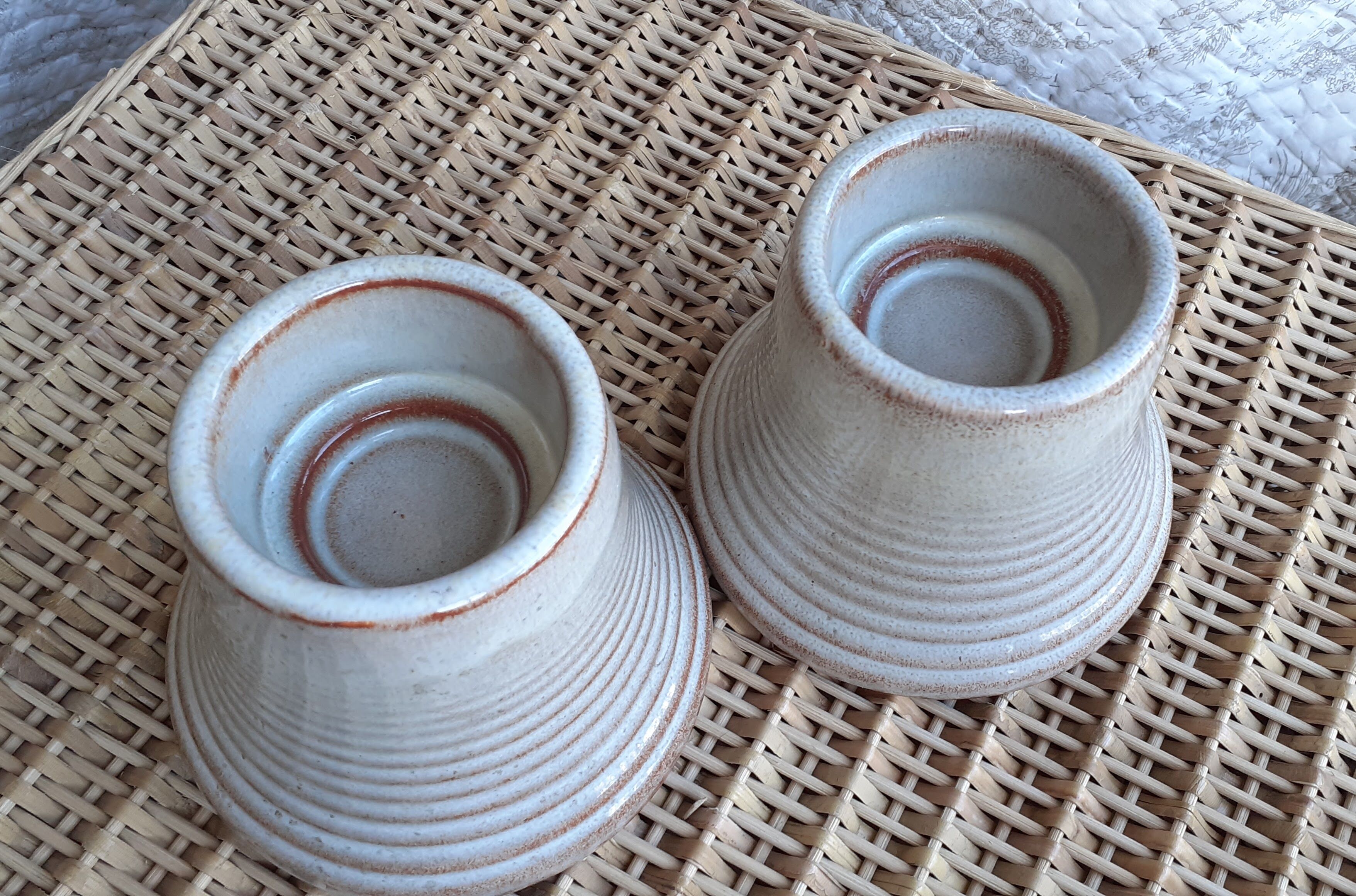 Pair of West Germany ceramic candlesticks