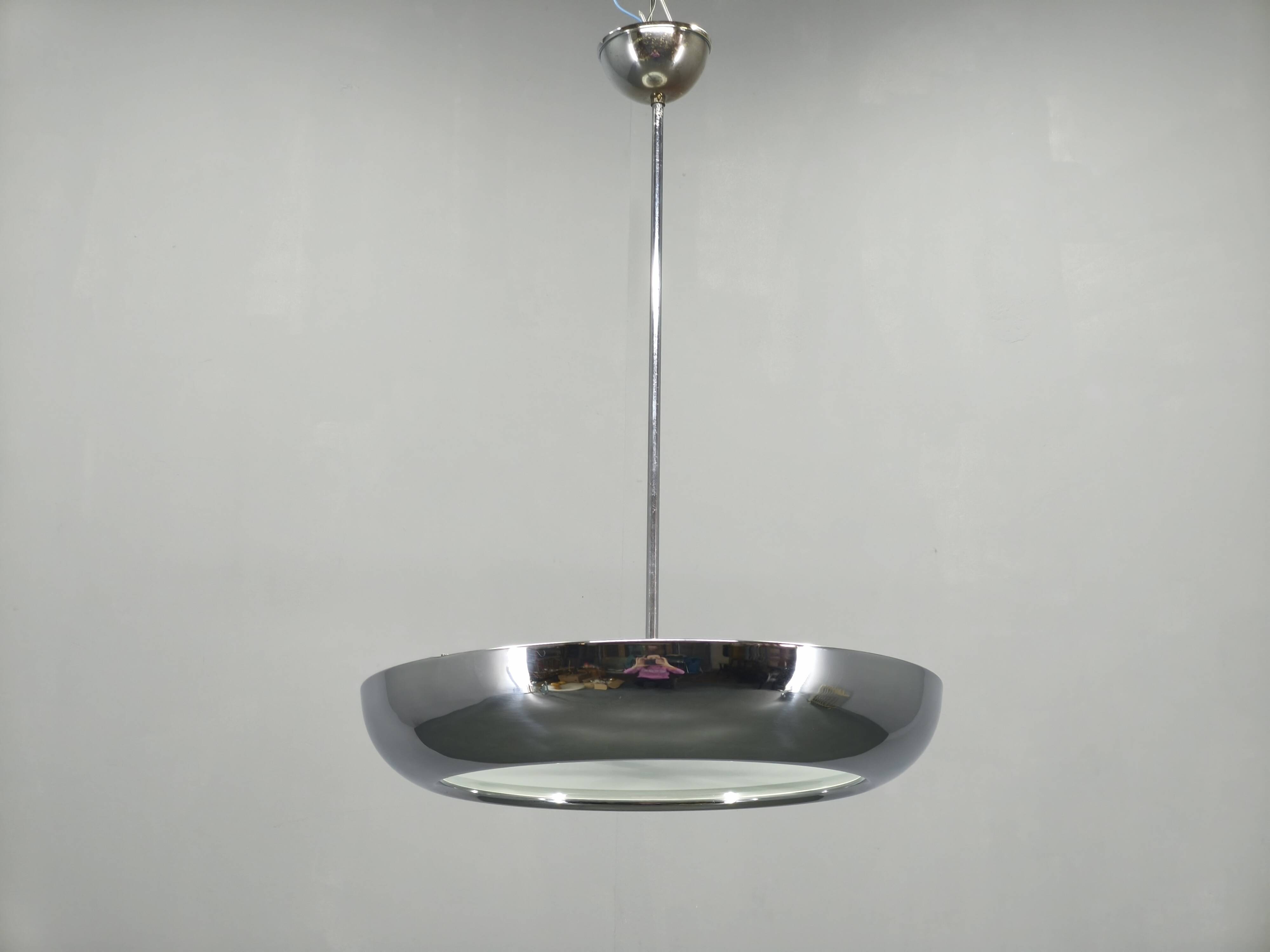 UFO Chandelier by Josef Hurka for Napako, 1930s