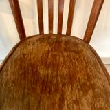 Suite de 5 chaises bistrot bois vintage