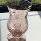 Photophore glass pink bubble parma unsigned vintage biot glassware