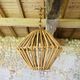 Large vintage pendant light in bamboo and rattan, circa 1960's