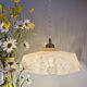 Vintage yellow Clichy glass lampshade pendant light