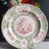 Set of 4 antique plates - Creil & Montereau - Opaque porcelain -