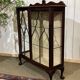 1930s English display cabinet in mahogany