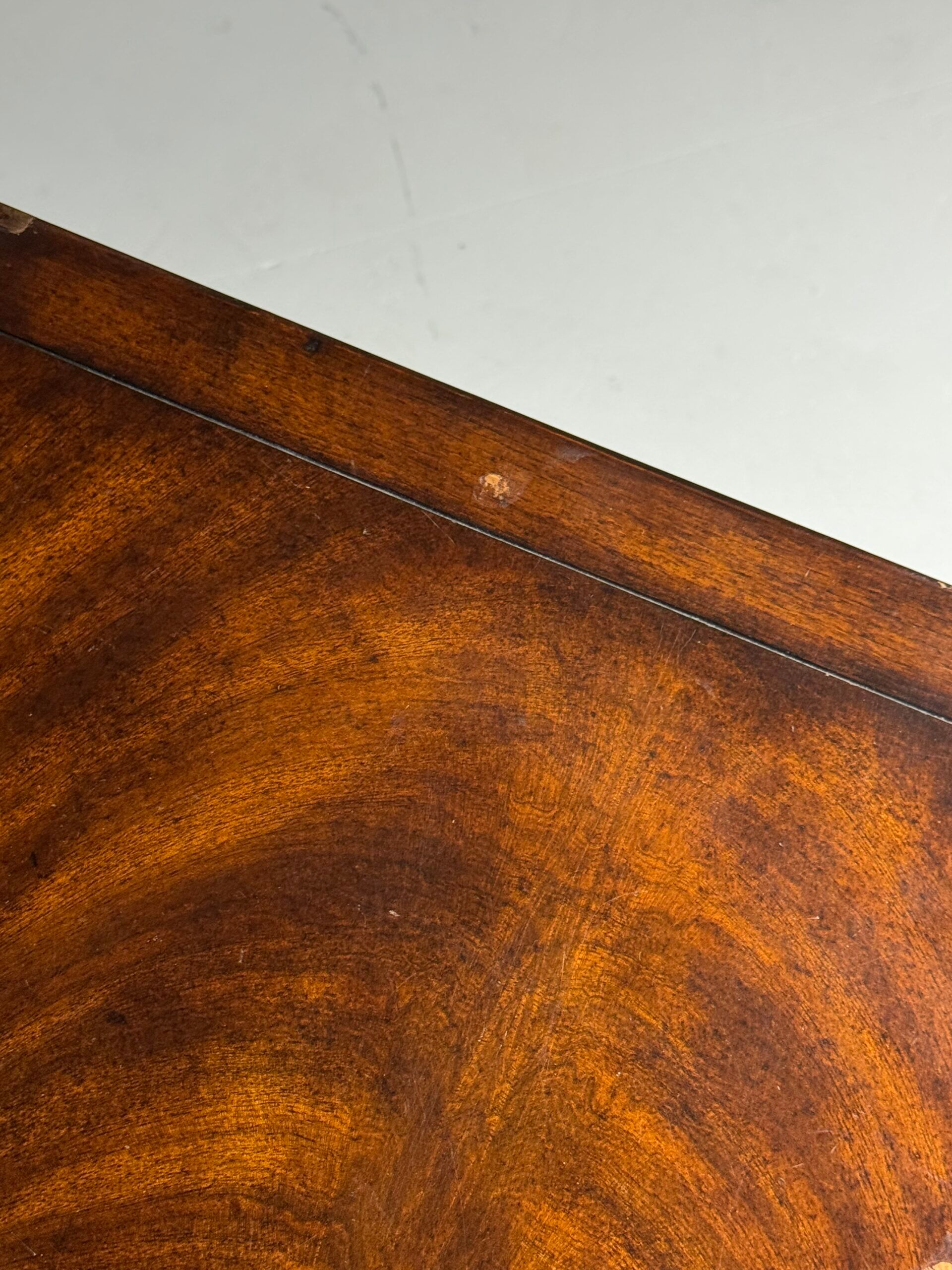 Campaign style mahogany coffee table