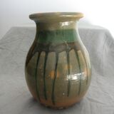 Pottery vase and varnished earth of Vallauris around 1930
