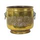 Large Brass Planter Jardinière Firewood Repoussé ca 1900