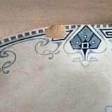 2 anciens raviers art déco en faience bleue et blanche U&C sarreguemines "Germaine"