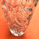 Art Deco Style Faceted Vase Clear Glass Geometric Decor