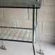 Side table feet thongs and tray smoked glass 1960