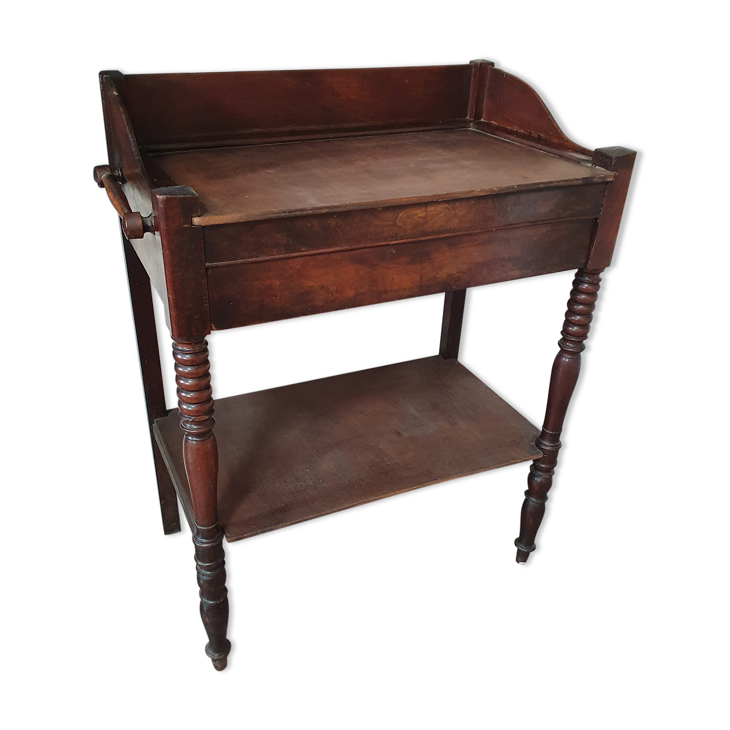 Dressing table extra furniture or small desk vintage wood twisted foot,