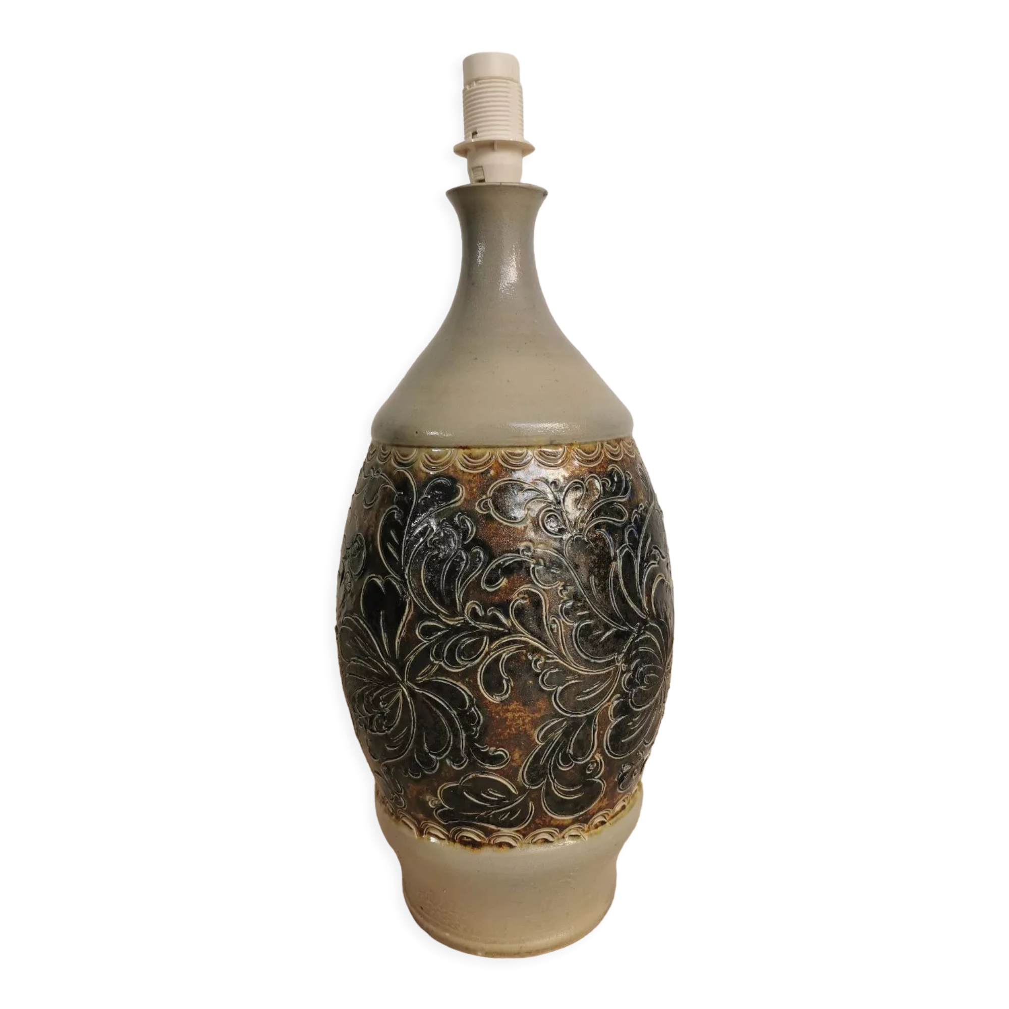 Lamp foot in stoneware Vintage Betschdorf Rémy fils