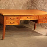 Louis XVI flat desk in solid cherry wood
