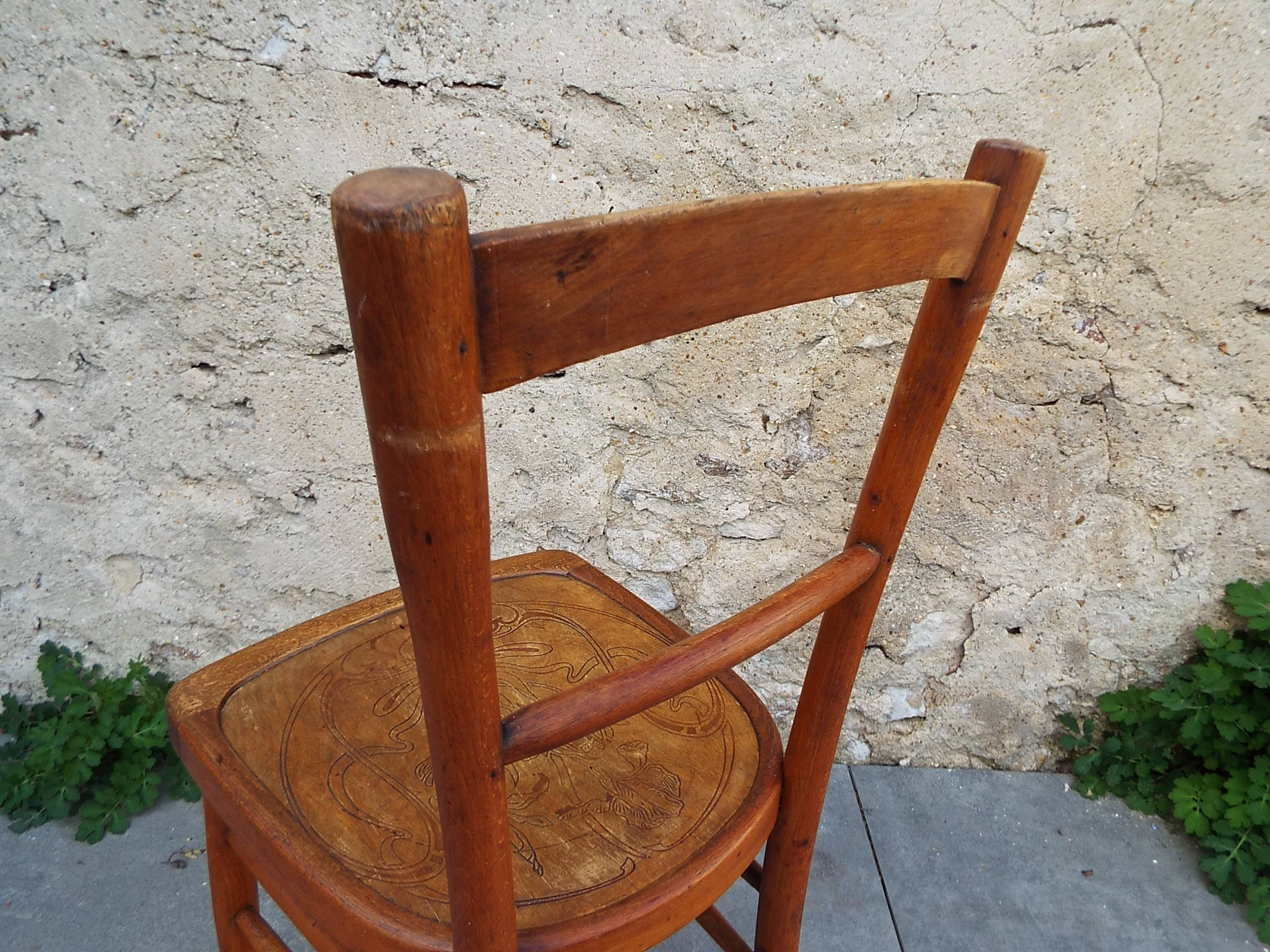 Decorated seated bistro chair