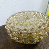 Amber bubble glass round ceiling light Philips 1960