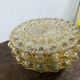 Amber bubble glass round ceiling light Philips 1960