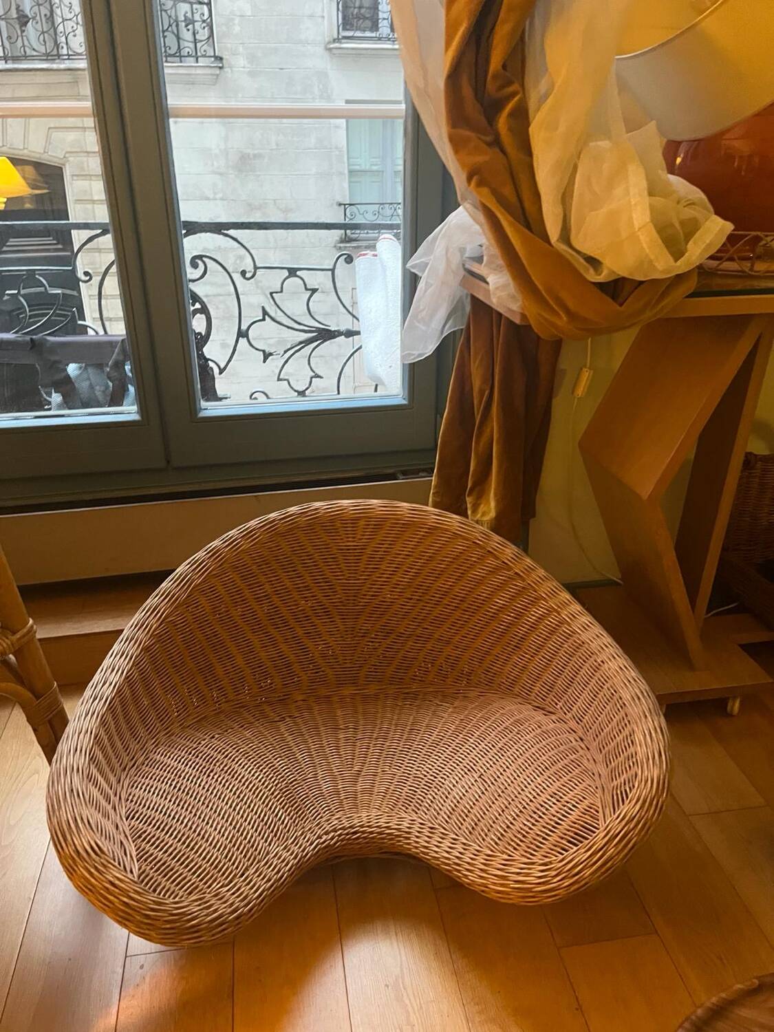 Lotus Rattan Meditation Chair, 1970s