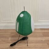 Lampe verte "Design papier et métal".