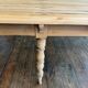 Large raw wood dining table