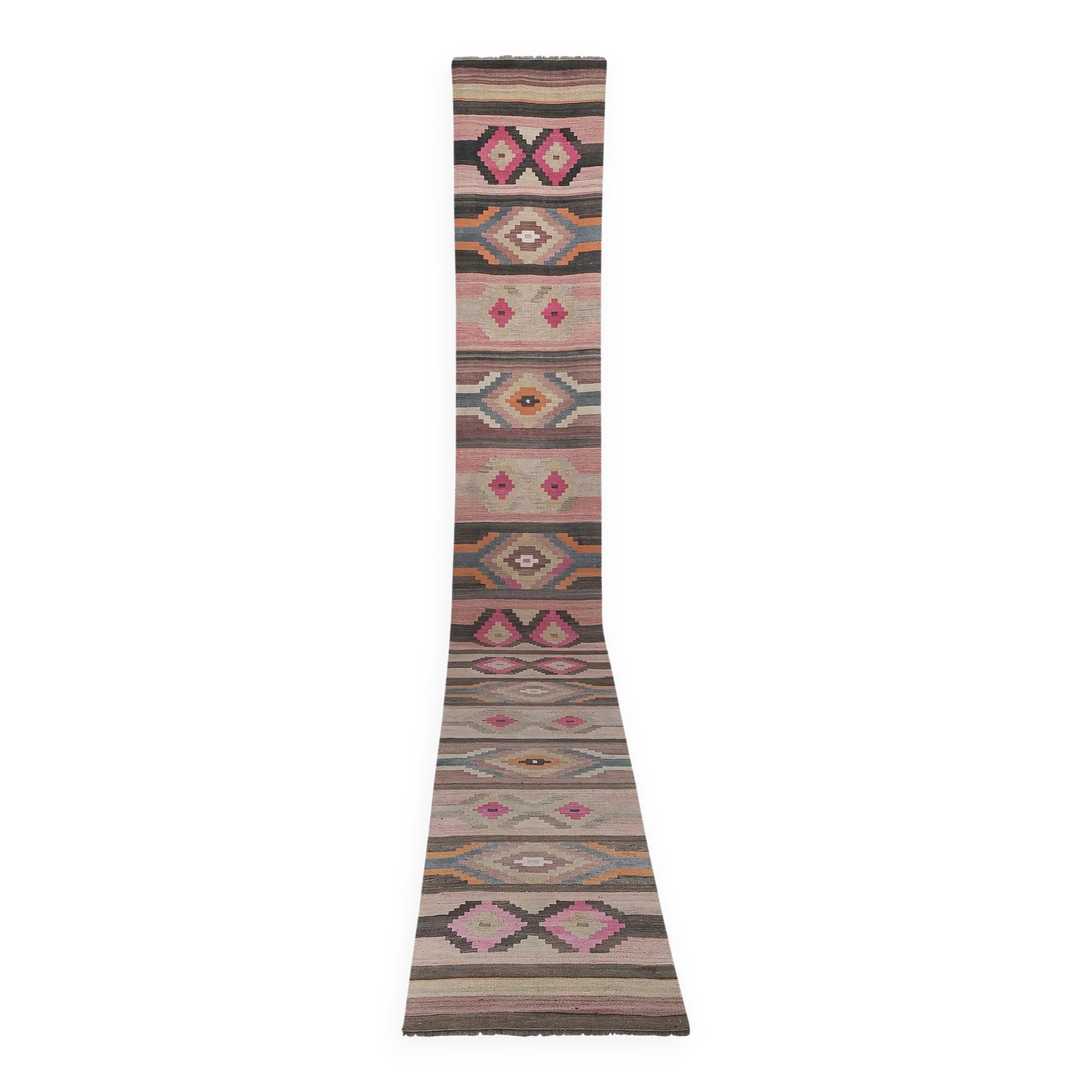 Vintage Turkish hallway rug 78x640 cm