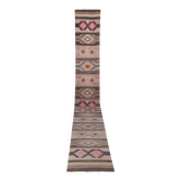 Vintage Turkish hallway rug 78x640 cm